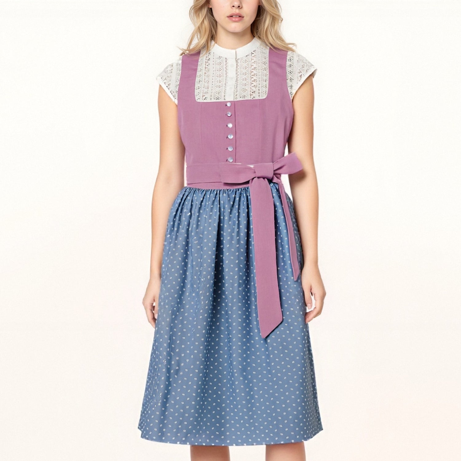 Bavarian dirndl dress with apron – Oktoberfest | Traditional costume dress in classic style 0