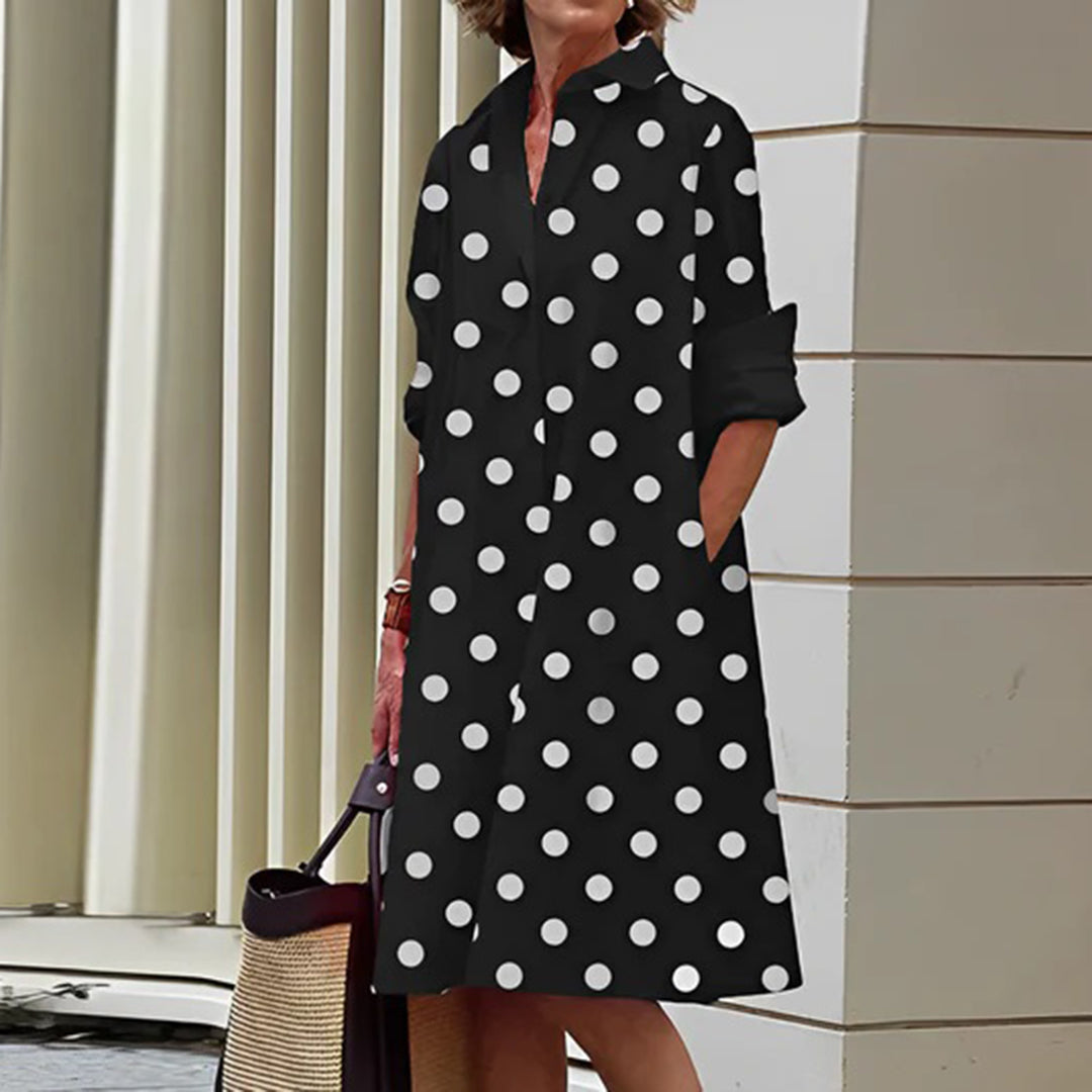 Variant image for Elegant Long Sleeve Women's Dress - Comfortable Formal Spring Fashion-21