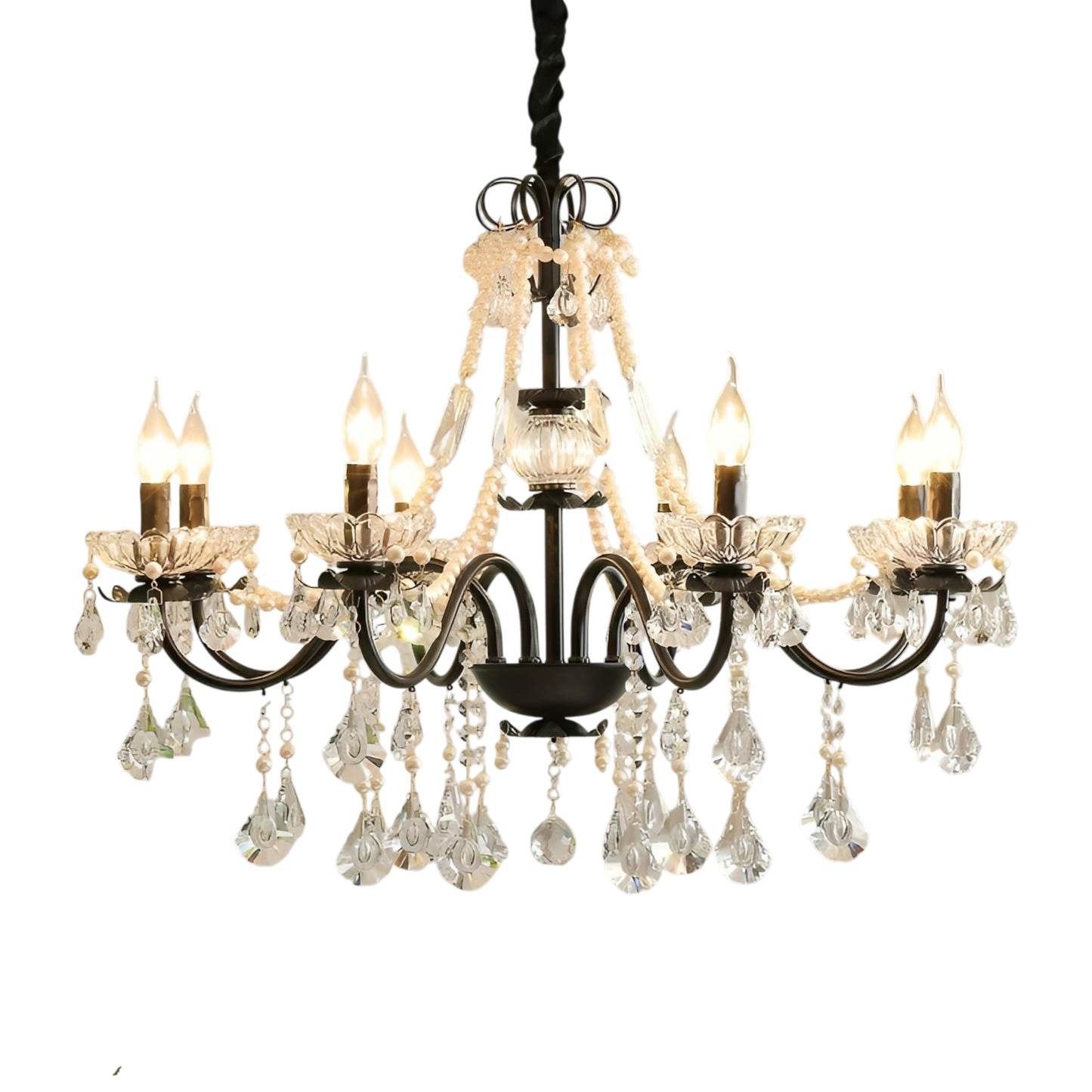 Black Crystal French Chandelier 0
