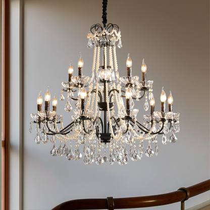 Black Crystal French Chandelier 4