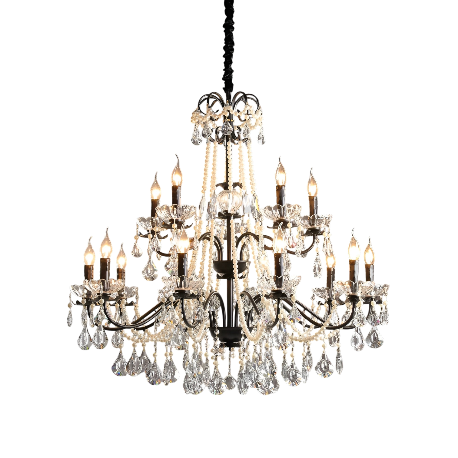 Black Crystal French Chandelier 7