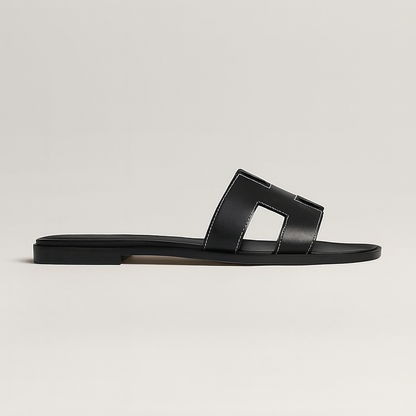 Black Flat Sandals for Women with Adjustable Straps and Ergonomic Footbed – Stylish Cut Out Design 8
