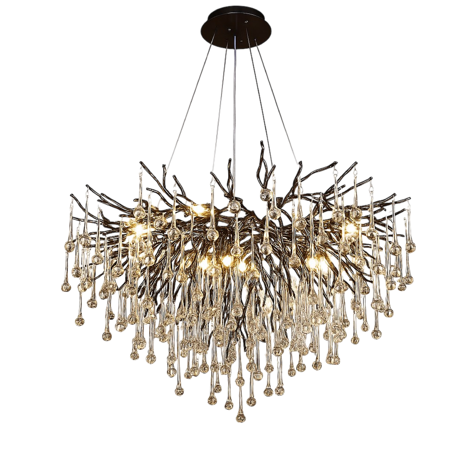 Black chandelier Raindrop 0
