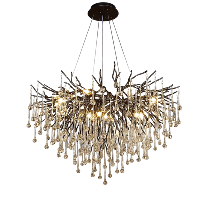 Black chandelier Raindrop 0