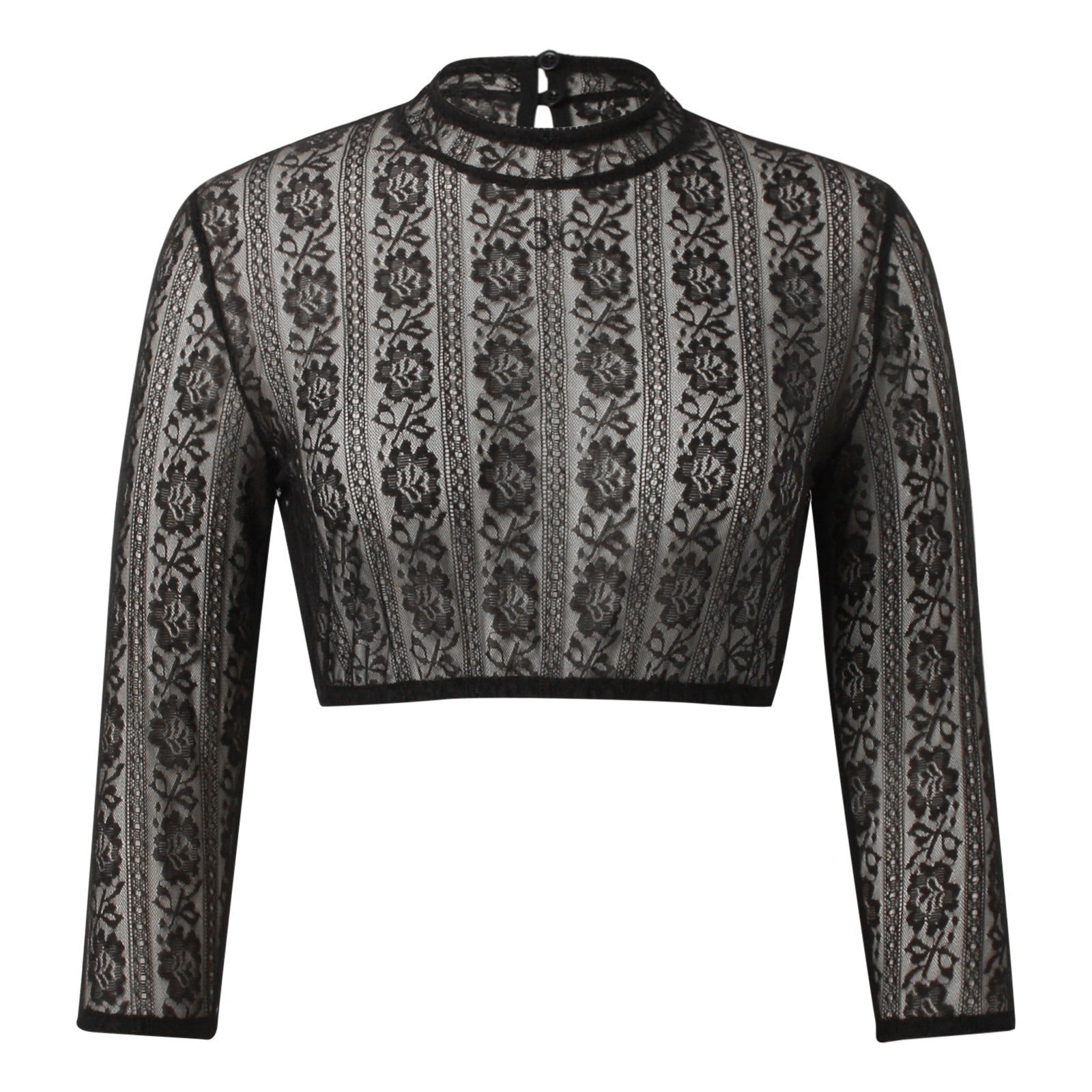 Black dirndl blouse with lace – Oktoberfest | Elegant Bavarian top in traditional costume style 2