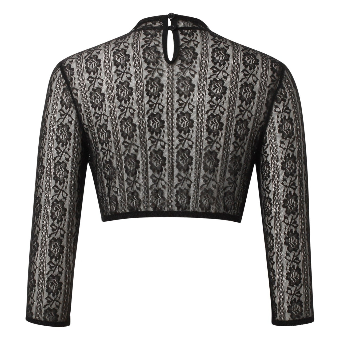 Black dirndl blouse with lace – Oktoberfest | Elegant Bavarian top in traditional costume style 3
