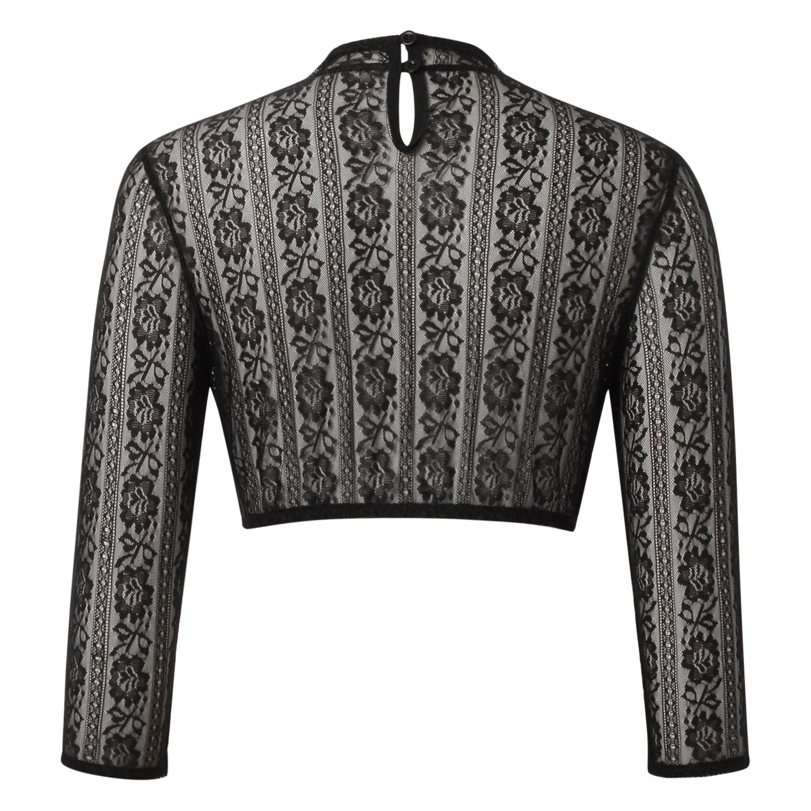 Black dirndl blouse with lace – Oktoberfest | Elegant Bavarian top in traditional costume style 3