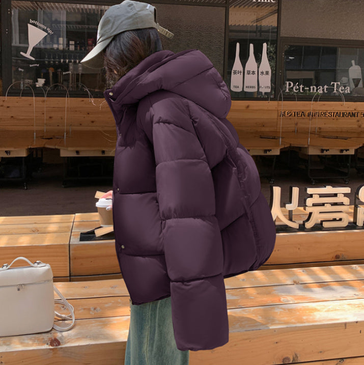 Black down jacket for women | With hood 3