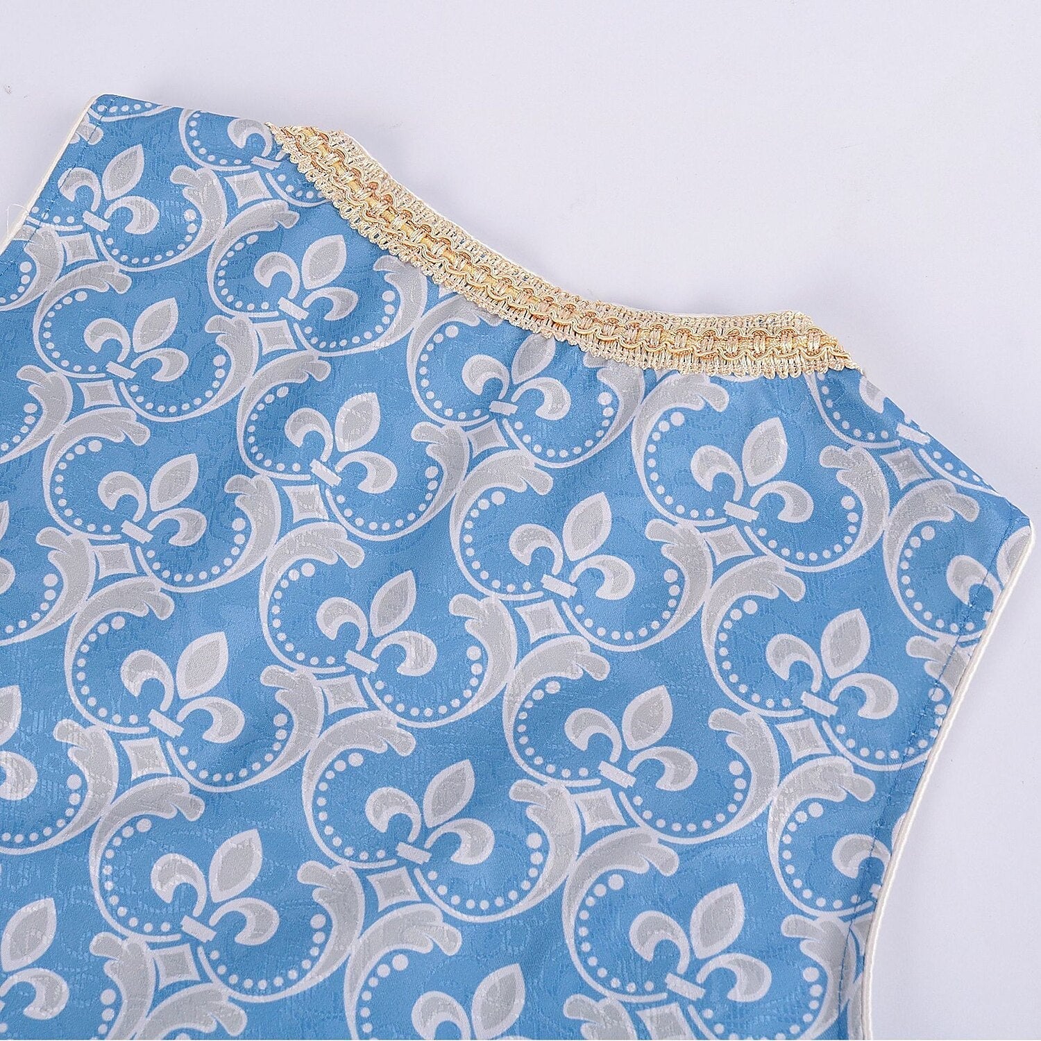 Blue dirndl dress with blouse & lace apron – Oktoberfest | Festive traditional costume for women 5