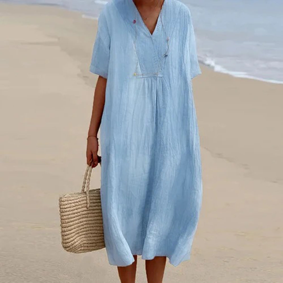Variant image for Brigitte - Women's Summer Dress, Lightweight Casual Loose Fit in Vibrant Colors-1