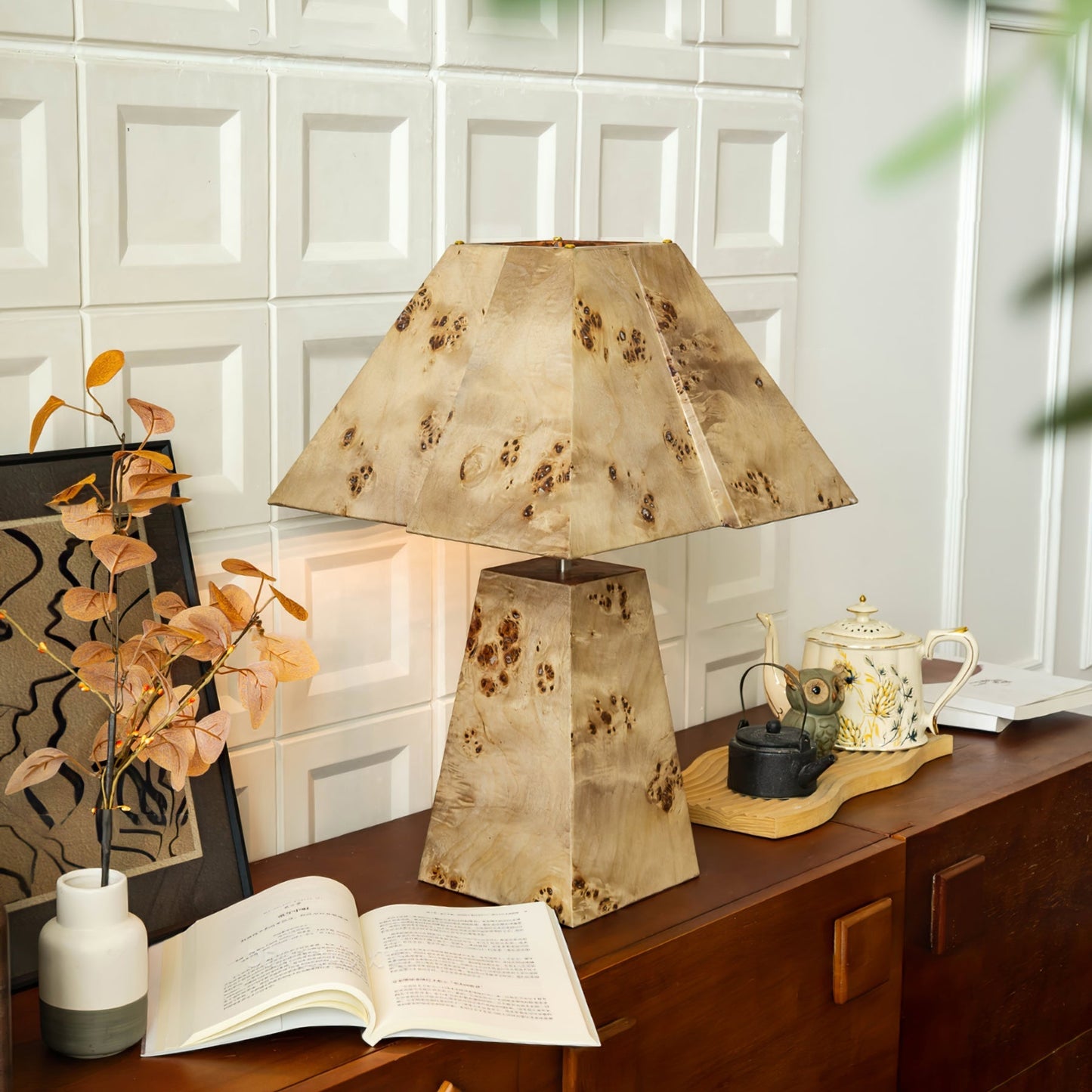 PineAura - Wooden Table Lamp