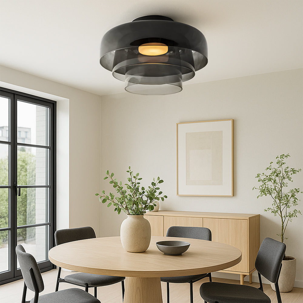 Brilora | Modern Scandinavian Bauhaus Glass Layered Pendant Lamp 8