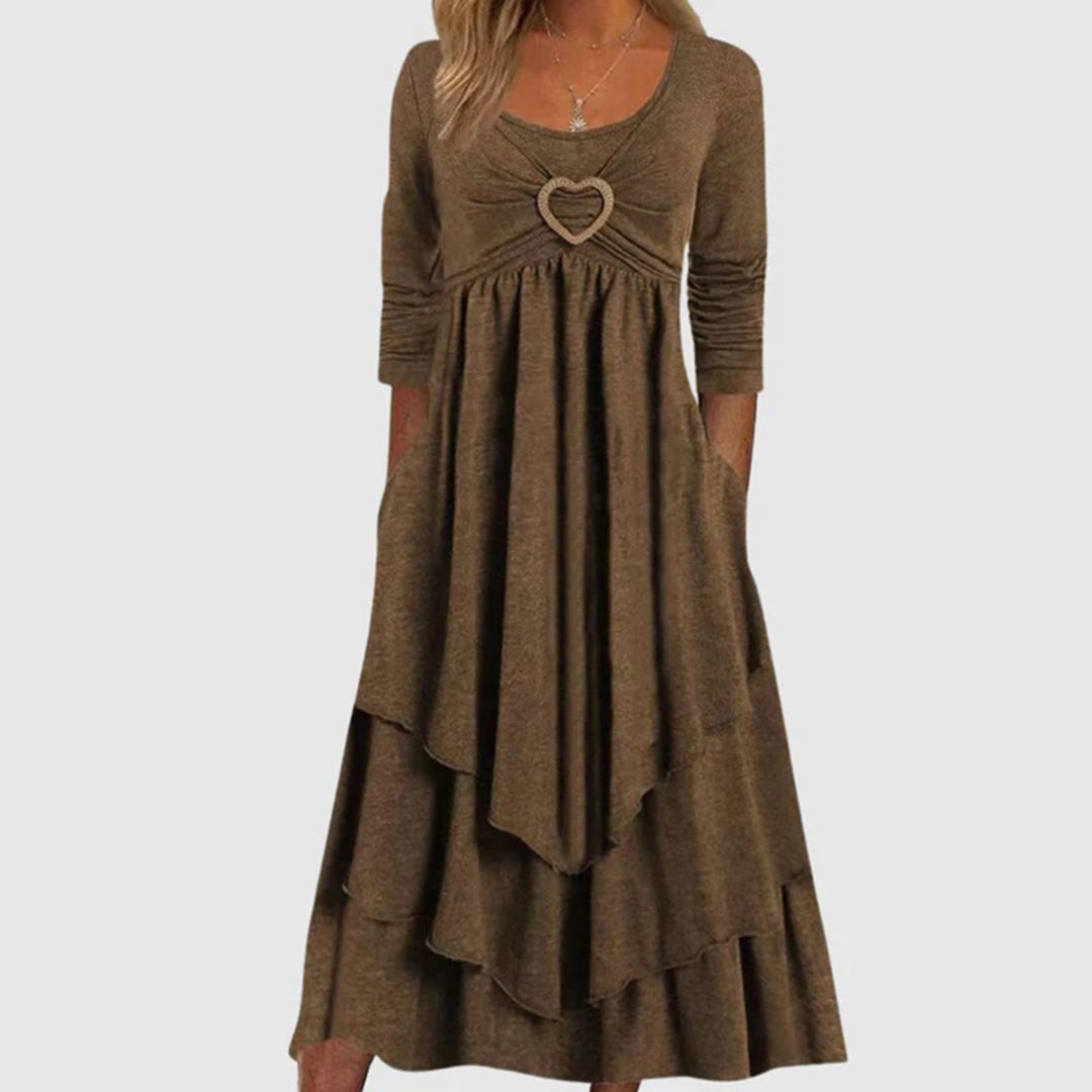 Ababa Women's Maxi Dress - Elegant A-Line Long Dress with Pockets-4
