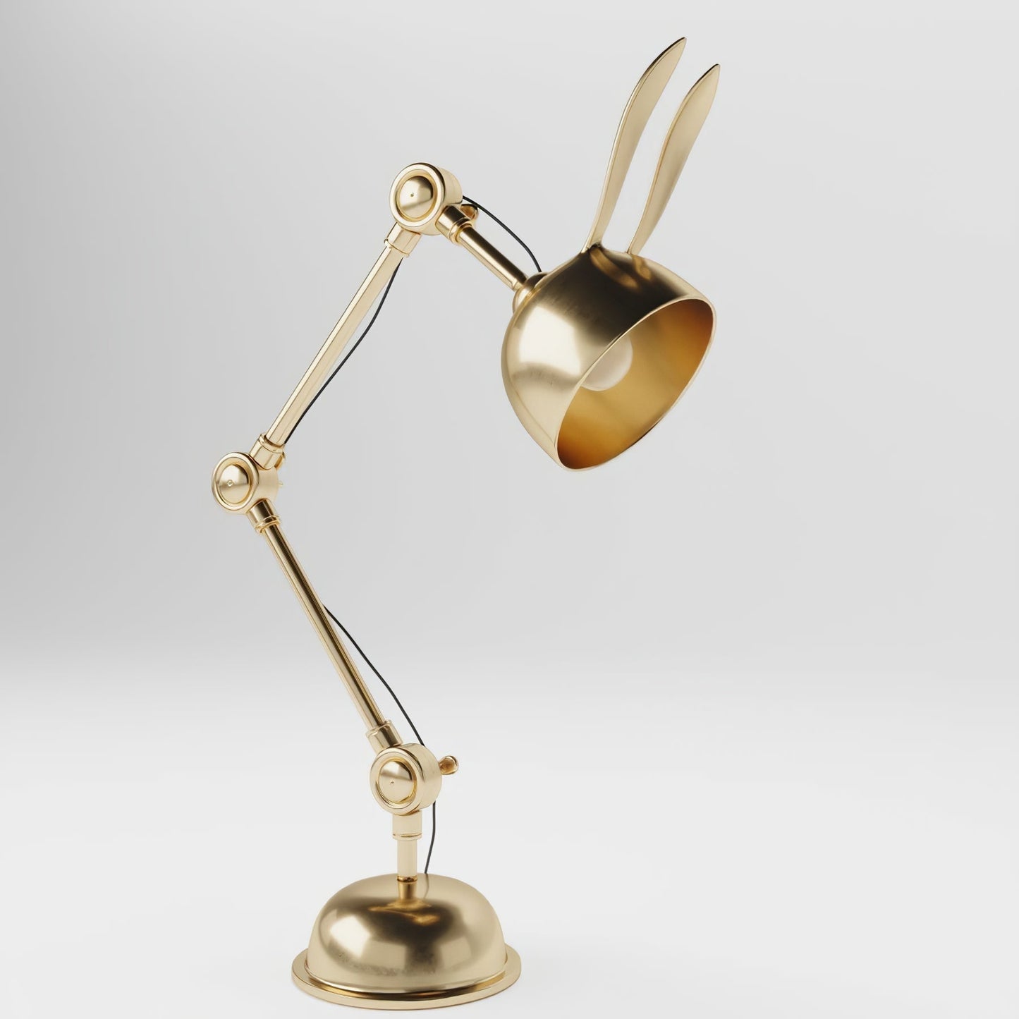 HareLuxe – Lampada da Tavolo con Orecchie di Coniglio Dorate