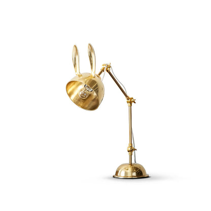 HareLuxe – Lampada da Tavolo con Orecchie di Coniglio Dorate