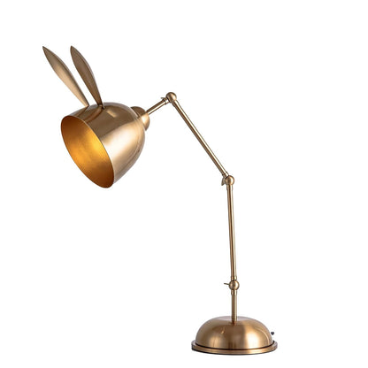 HareLuxe – Lampada da Tavolo con Orecchie di Coniglio Dorate