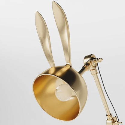 HareLuxe – Lampada da Tavolo con Orecchie di Coniglio Dorate