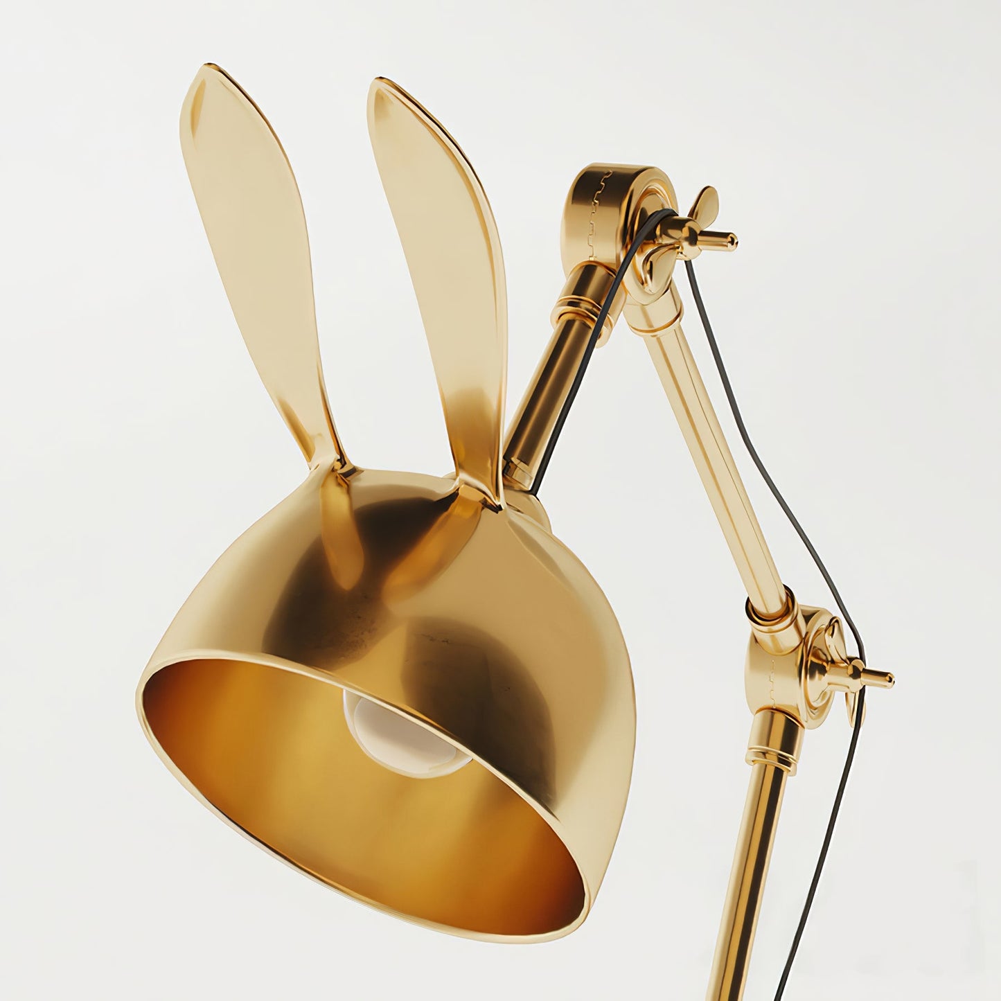 HareLuxe – Lampada da Tavolo con Orecchie di Coniglio Dorate