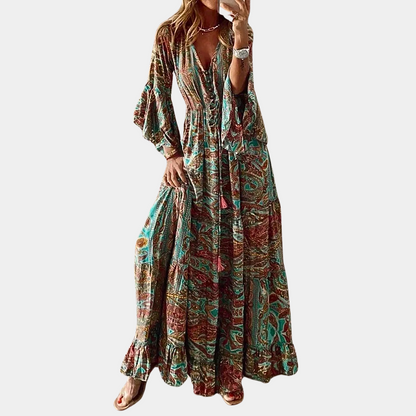 Variant image for Agathe - Women's Bohemian Maxi Dress for Summer Casual and Special Occasions-19