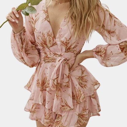 Alodie Women's Floral Mini Dress - Elegant Summer Dresses in Unique Patterns-3