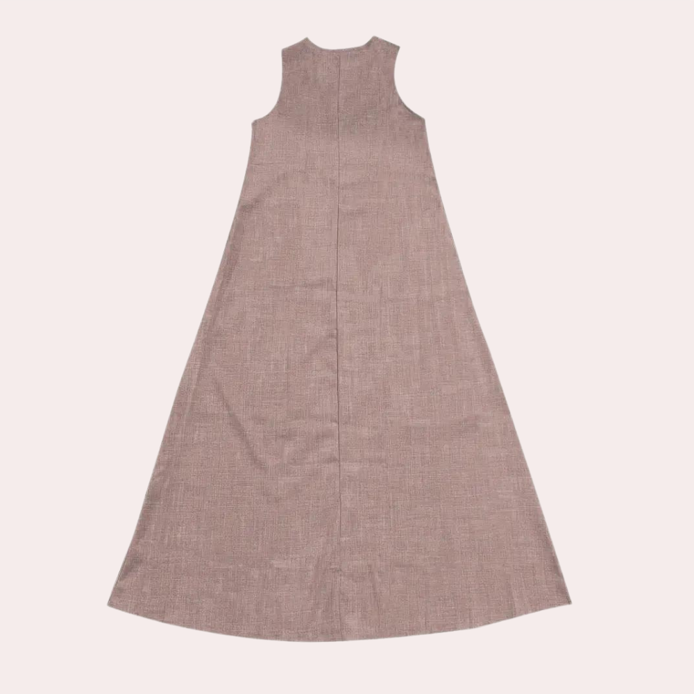 Women's Maxi Dress Pink Size M Cotton-2
