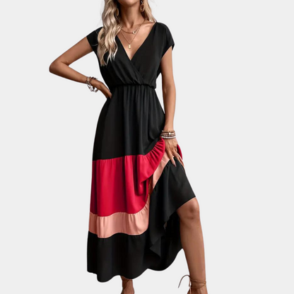 Variant image for Women's Summer Dress Brown Size M Cotton V-Neck-6
