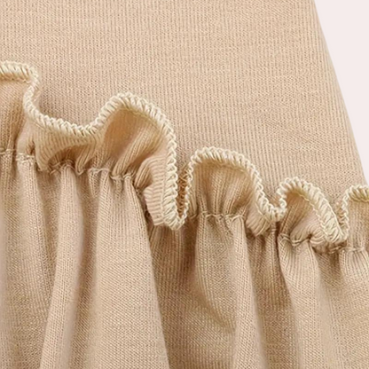 Women's Mini Dress Khaki Size S-M-L-XL Cotton-3