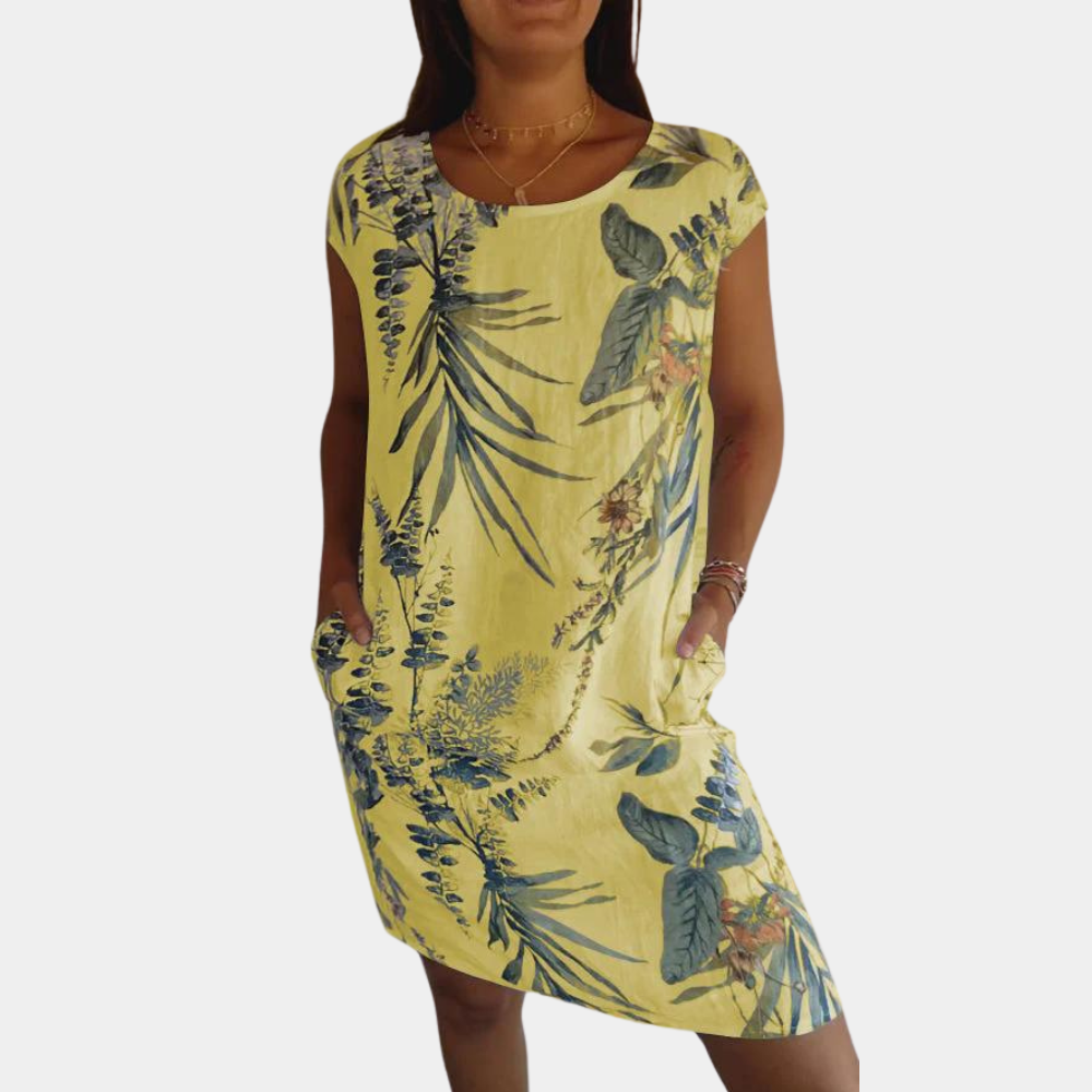 Women's Summer Dress White Size M Cotton-1
