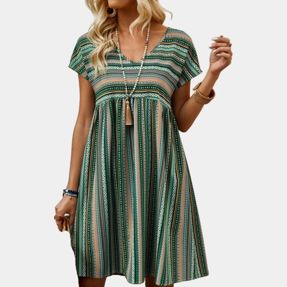 Variant image for Women's Summer Dress Striped Size M Cotton-6