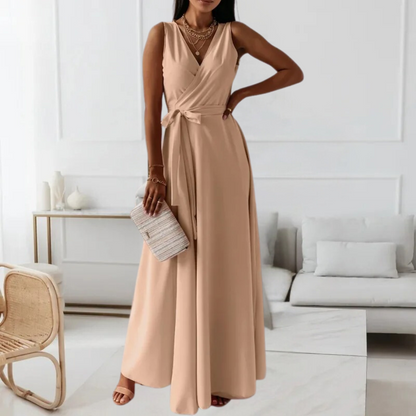 Women's Maxi Dress Pink Size M Polyester-6