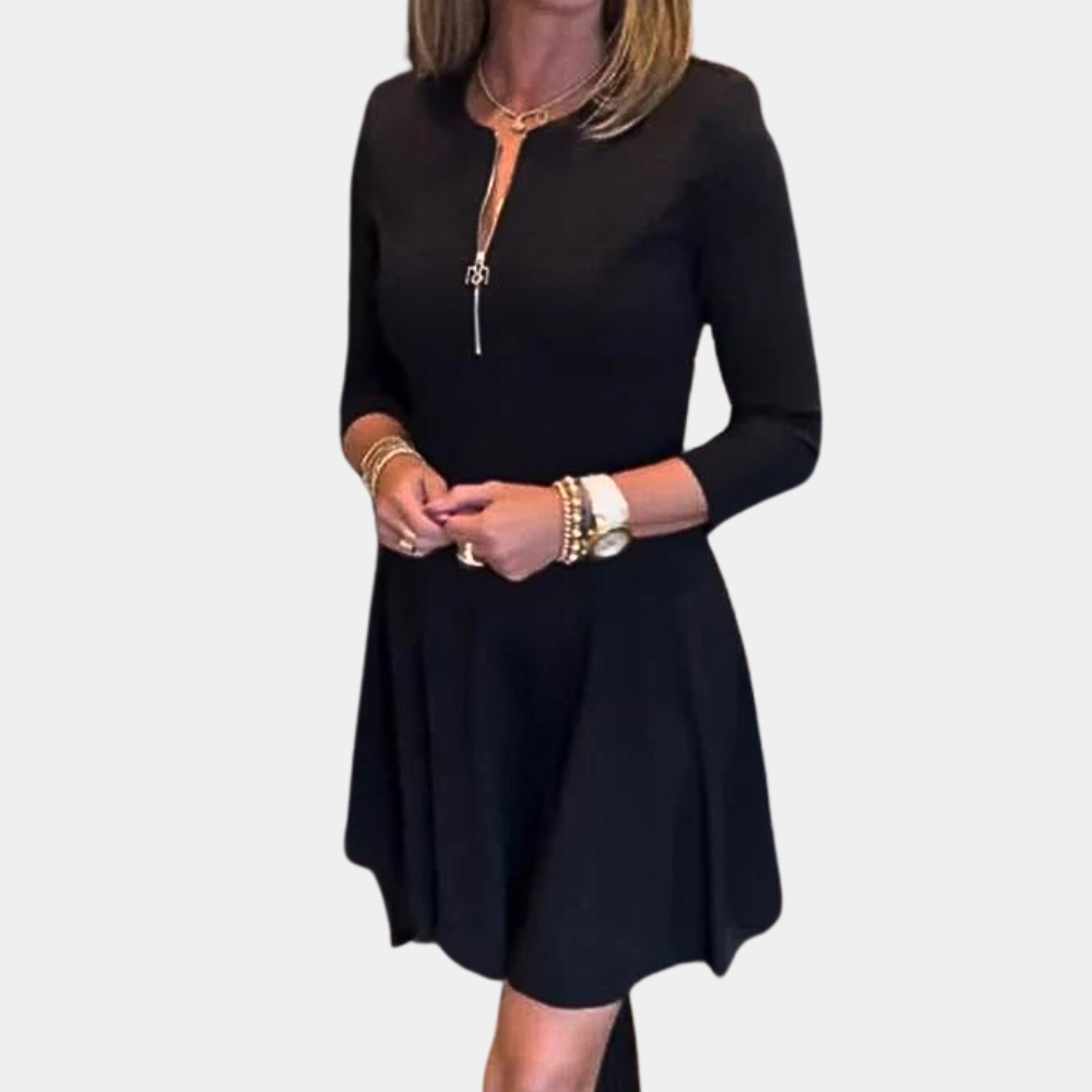 Women's A-Line Dress Brown Size M Polyester-2
