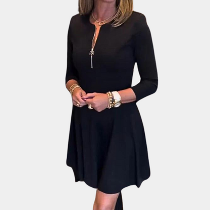 Women's A-Line Dress Brown Size M Polyester-2