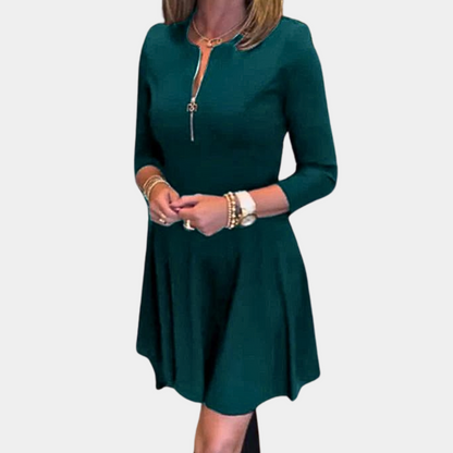 Variant image for Women's A-Line Dress Brown Size M Polyester-1