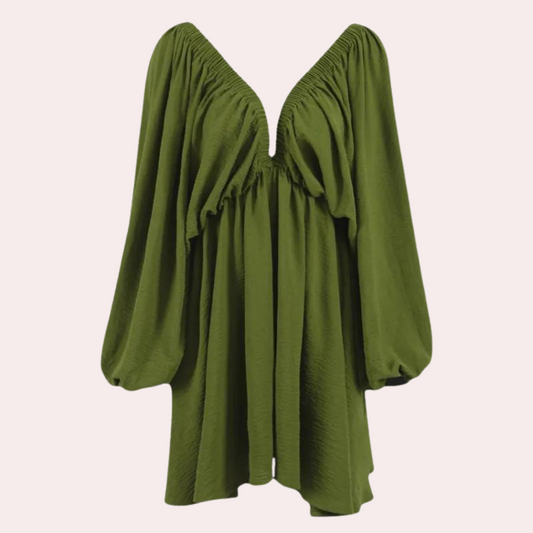 Women's Plus Size Summer Dress Green Size 2X Polyester-1