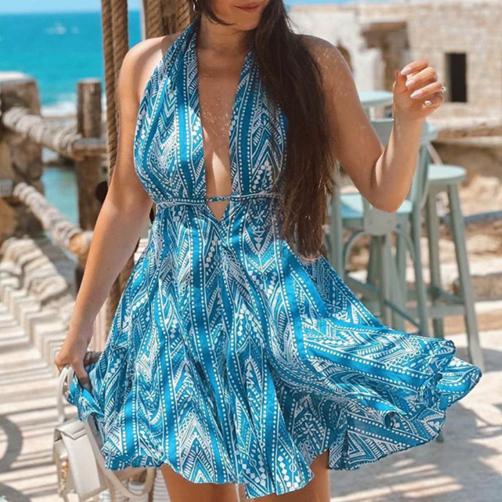 Variant image for Women's Summer Dress Blue Size M Polyester-1