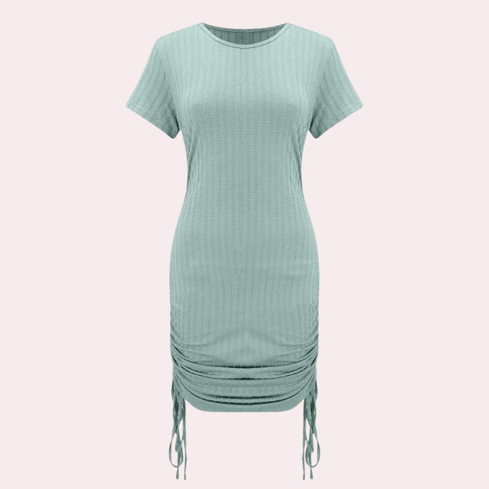 Women's Summer Dress Dark Green Size M Cotton-5