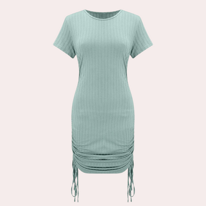 Women's Summer Dress Dark Green Size M Cotton-5