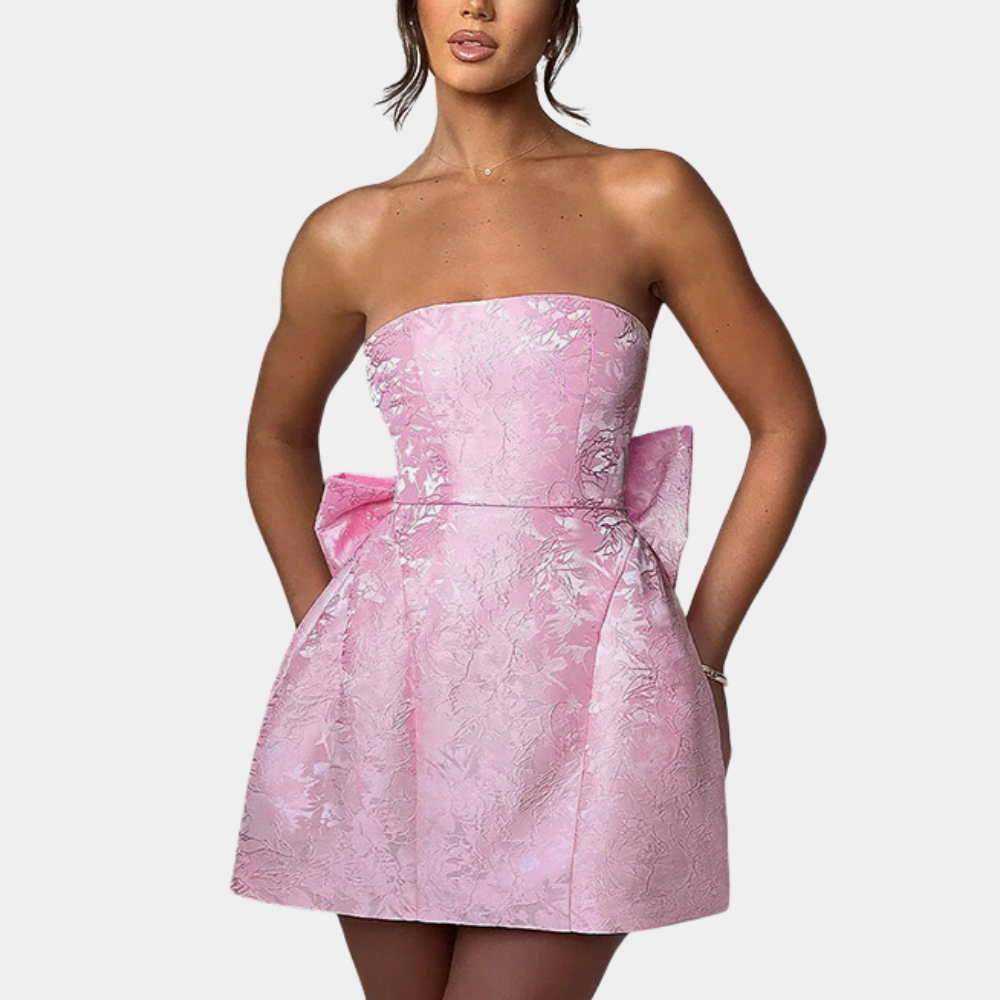 Amelia - Elegant Strapless Cocktail Dress for Women, Perfect Party Dress for Weddings-5