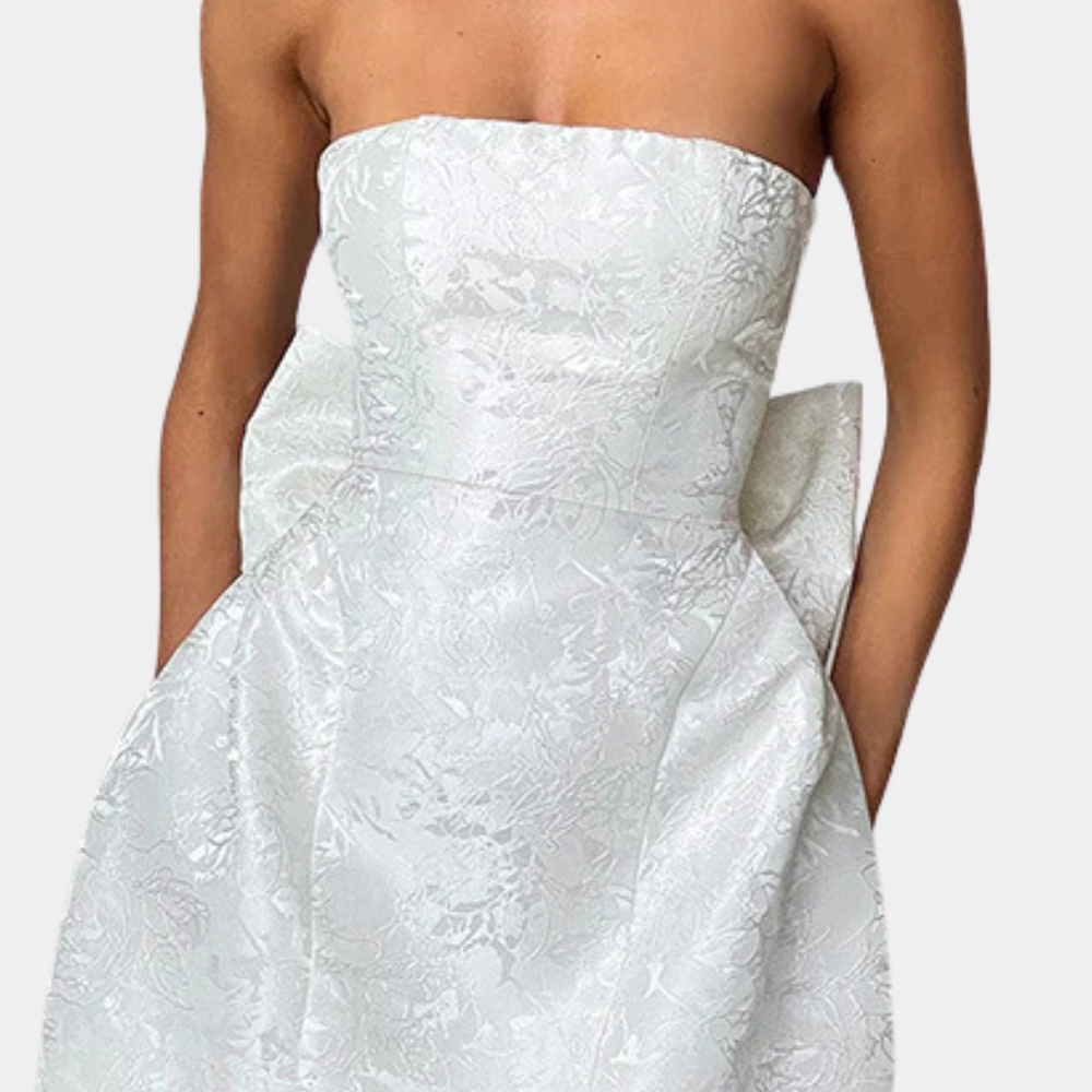 Amelia - Elegant Strapless Cocktail Dress for Women, Perfect Party Dress for Weddings-3