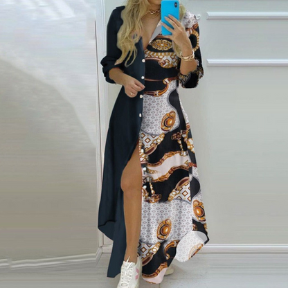 Artistic Newspaper Print Luxury Dress - Unique Womens Dress for Statement Style-6