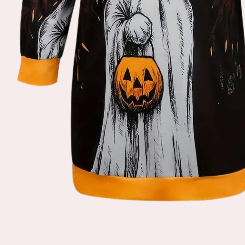 Women's Hoodie Dress Black Size M Cotton-6
