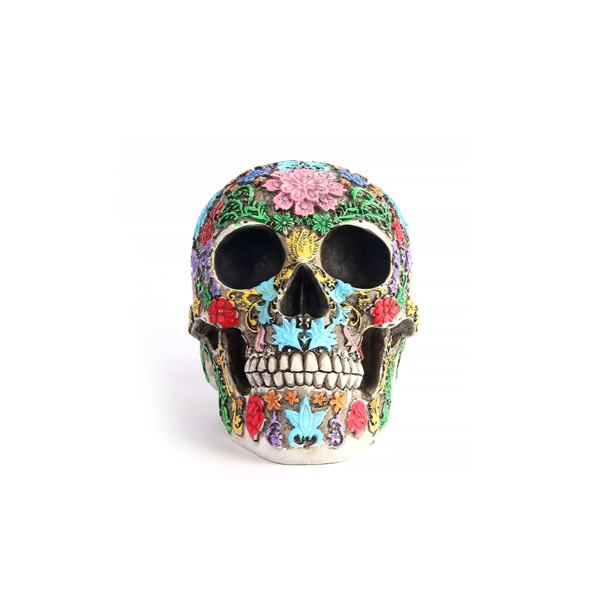 CalaveraCraft | Vibrant Handcrafted Sugar Skull Decorative Statue 0
