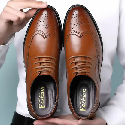 CalfLux | Stylish Elegant Men's Black Dress Shoes for Any Occasion 1