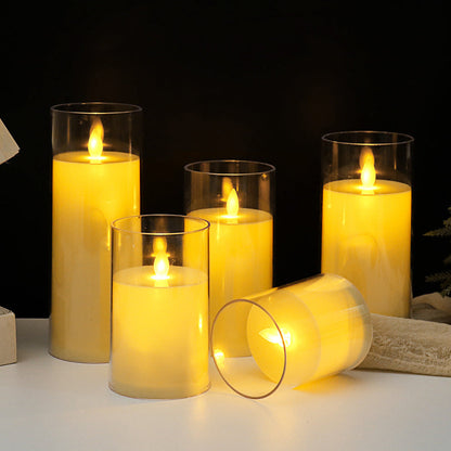 Candle Holders LED Candles Remote Control Warm Flickering Flameless Light 4