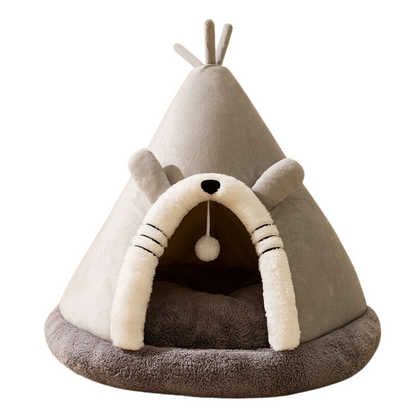 Cat Bed Tent in Soft Fleece Fabric 4