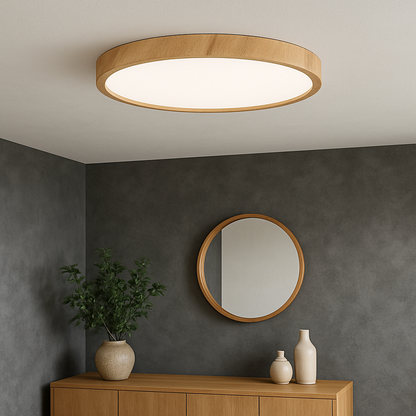 Ceiling lamp with wood grain 2