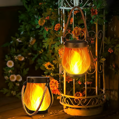 Centerpieces Solar Light Waterproof Lantern Flickering Garden Lamp 0