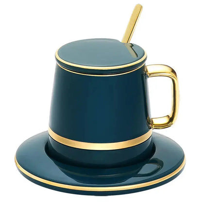 Ceramica | Elegant Durable Ceramic Coffee Mug Set with Gold Accents 1