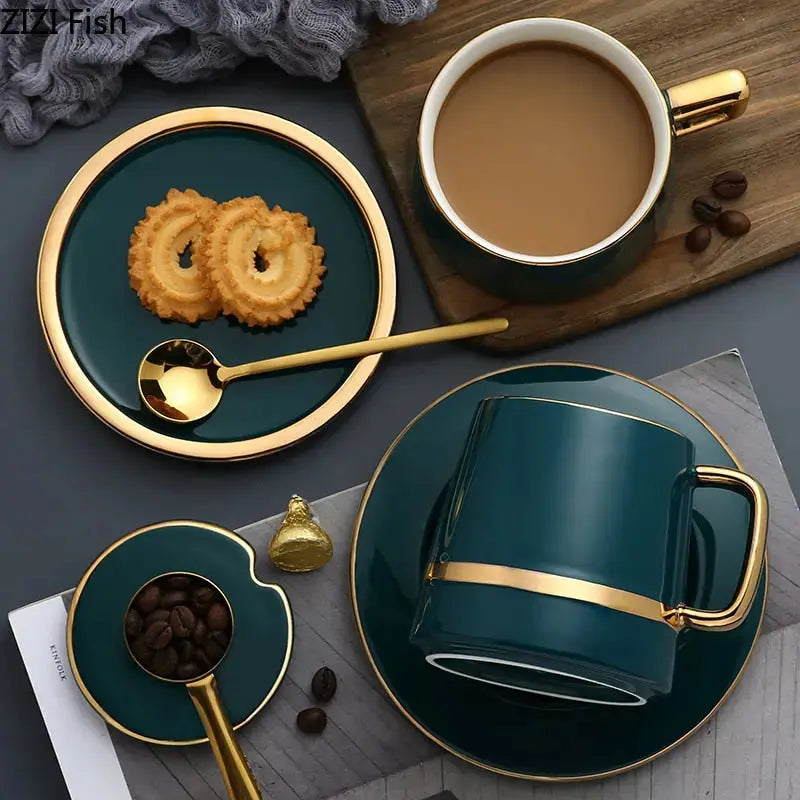 Ceramica | Elegant Durable Ceramic Coffee Mug Set with Gold Accents 2