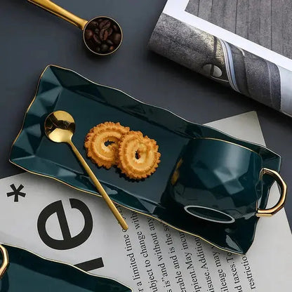 Ceramica | Elegant Durable Ceramic Coffee Mug Set with Gold Accents 3